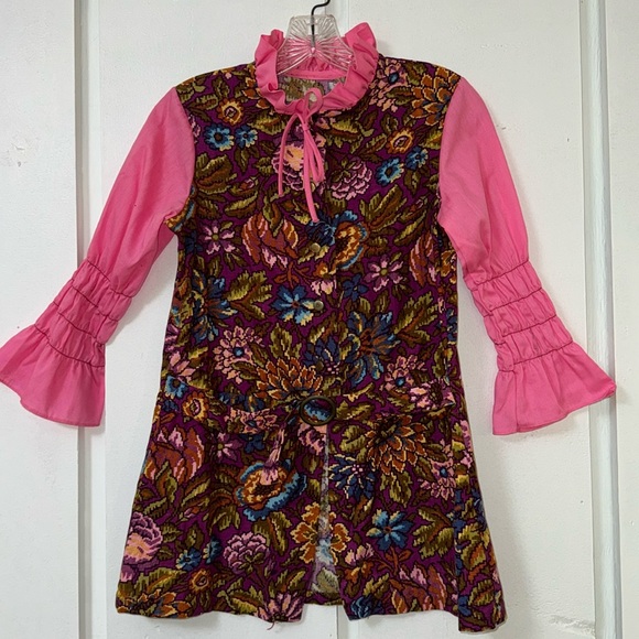 Vintage Other - 1960’s Vintage Floral Tapestry Mini Dress